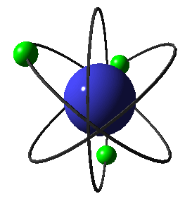 لكل عنصر تركيب ذري مميز له يتكون من عدد محدد من البرتونات والنيوتونات والالكترونات